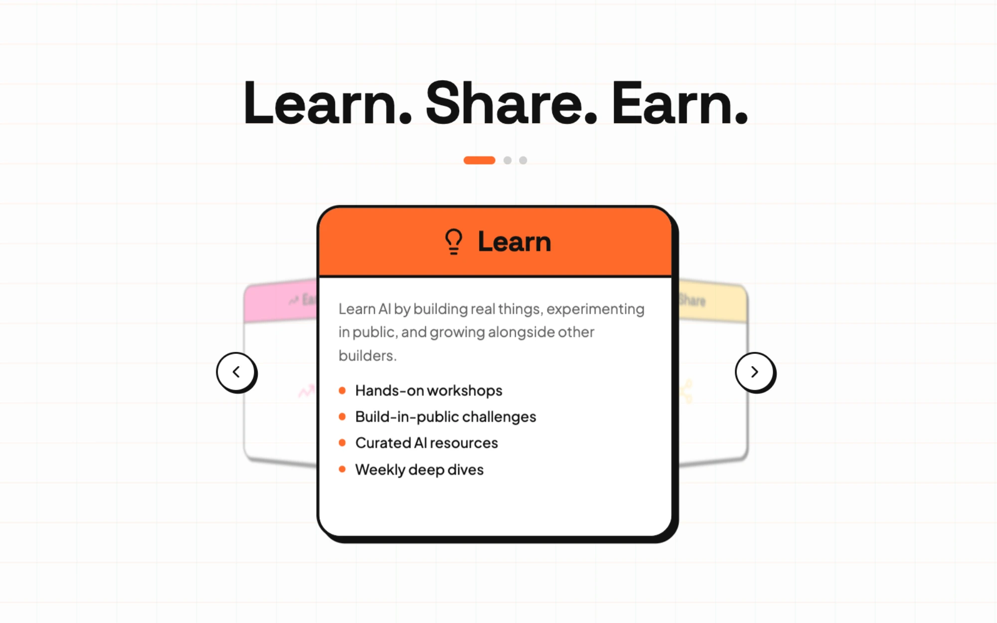 Learn. Share. Earn.